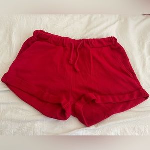 H&M Divided Red Sweatshorts